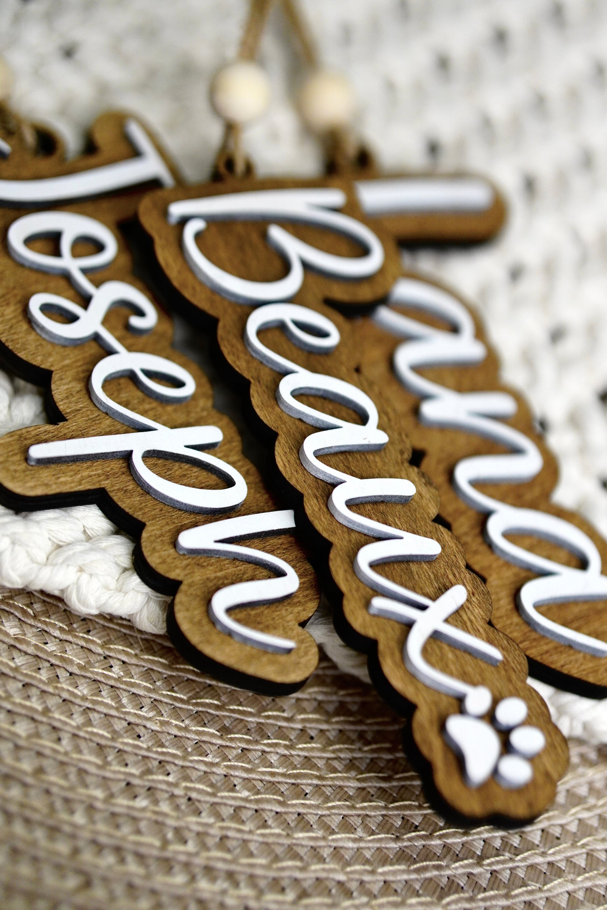 Personalized Wooden Stocking Tags