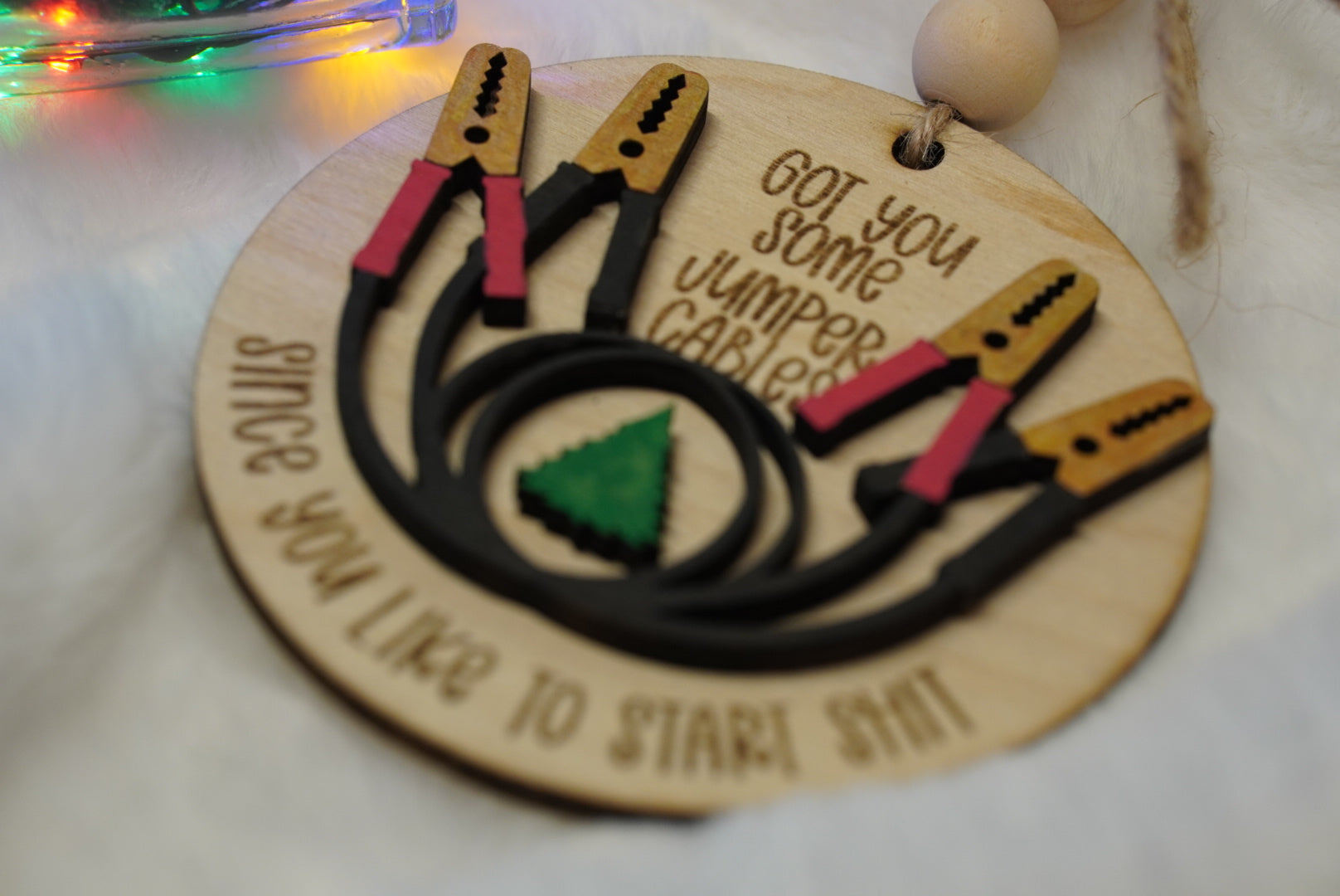 Got You Some Jumper Cables” Funny Christmas Ornament