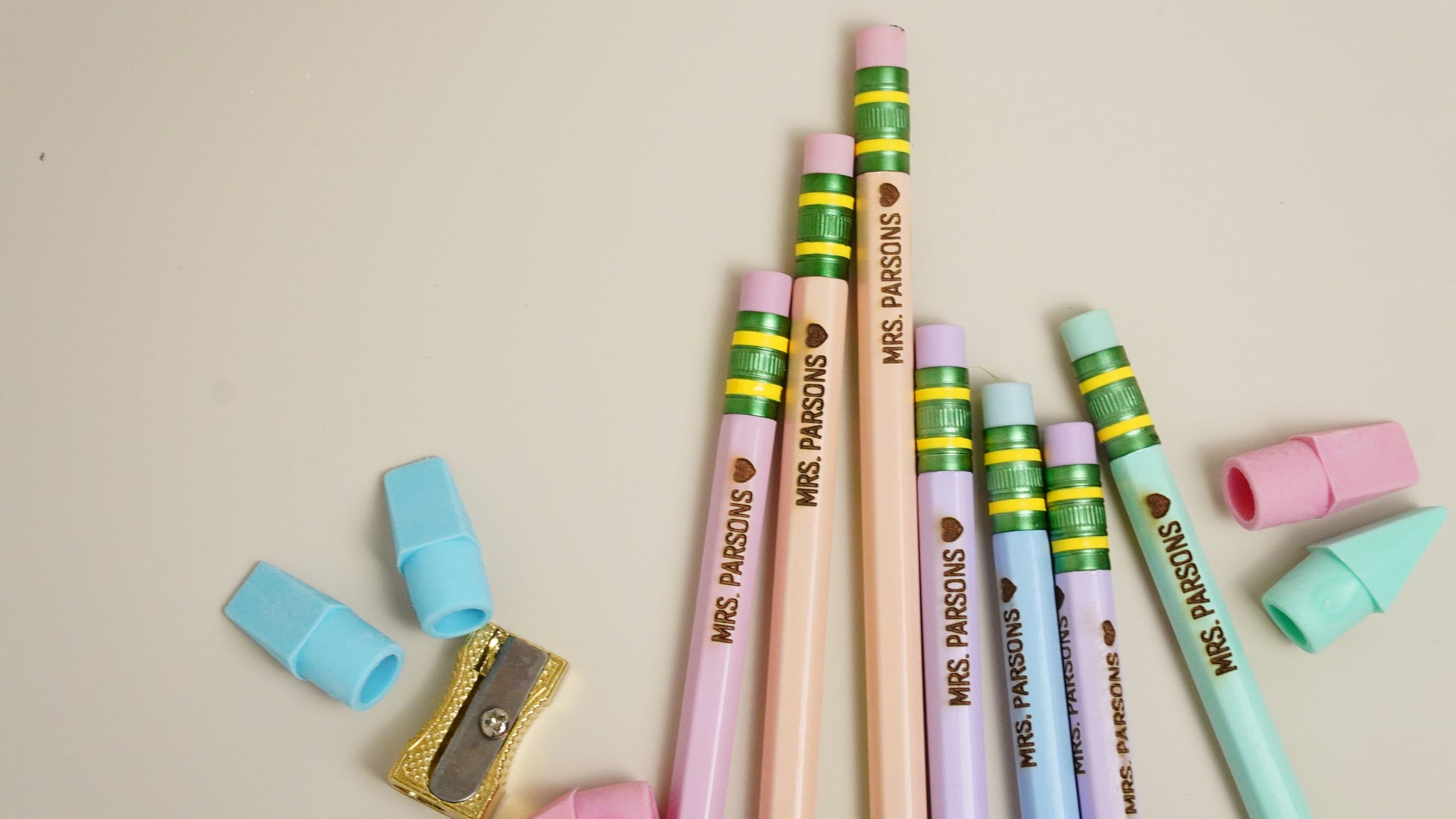 Pastel Engraved Pencils