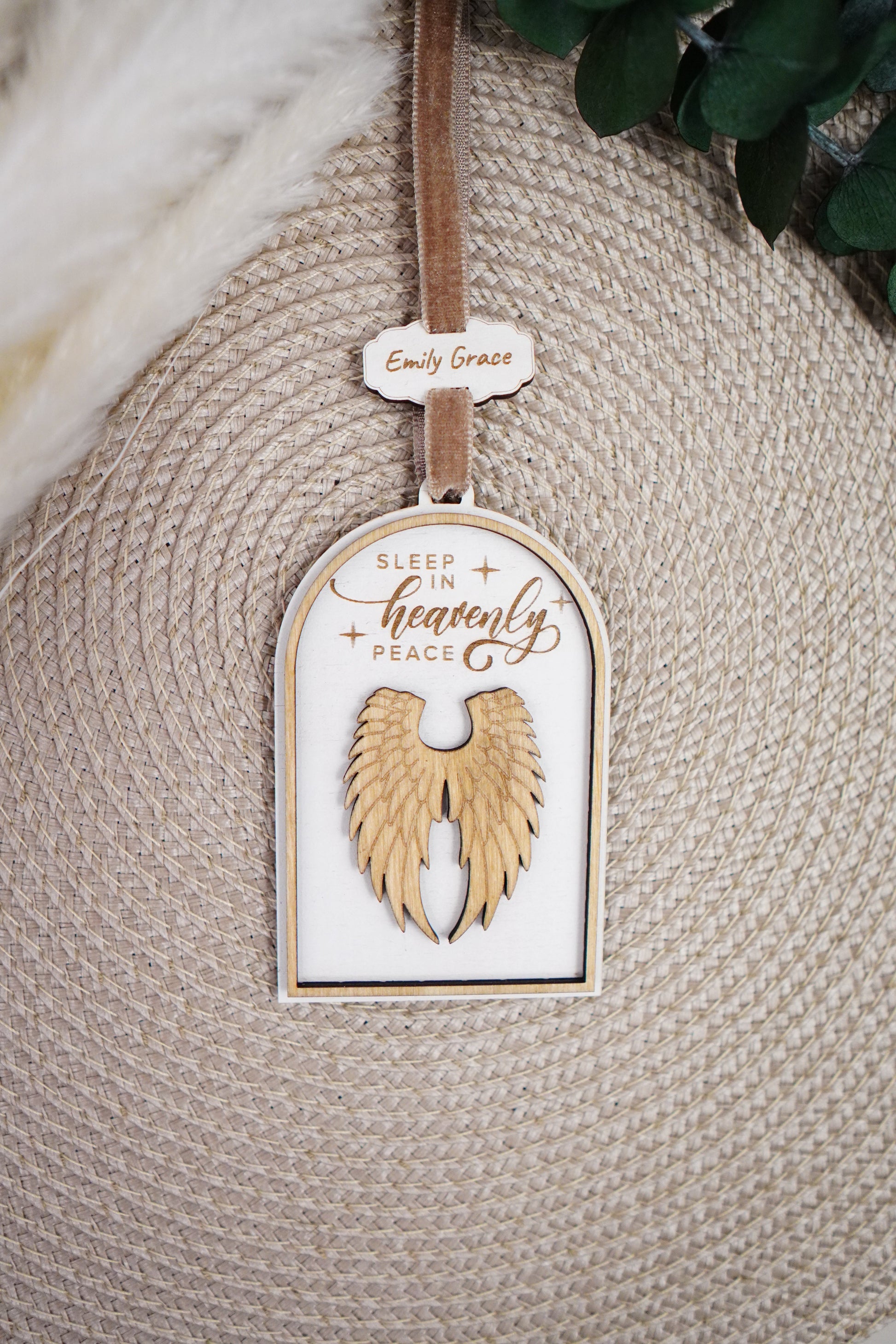 Personalized Memorial Ornament - Sleep In Heavenly Peace
