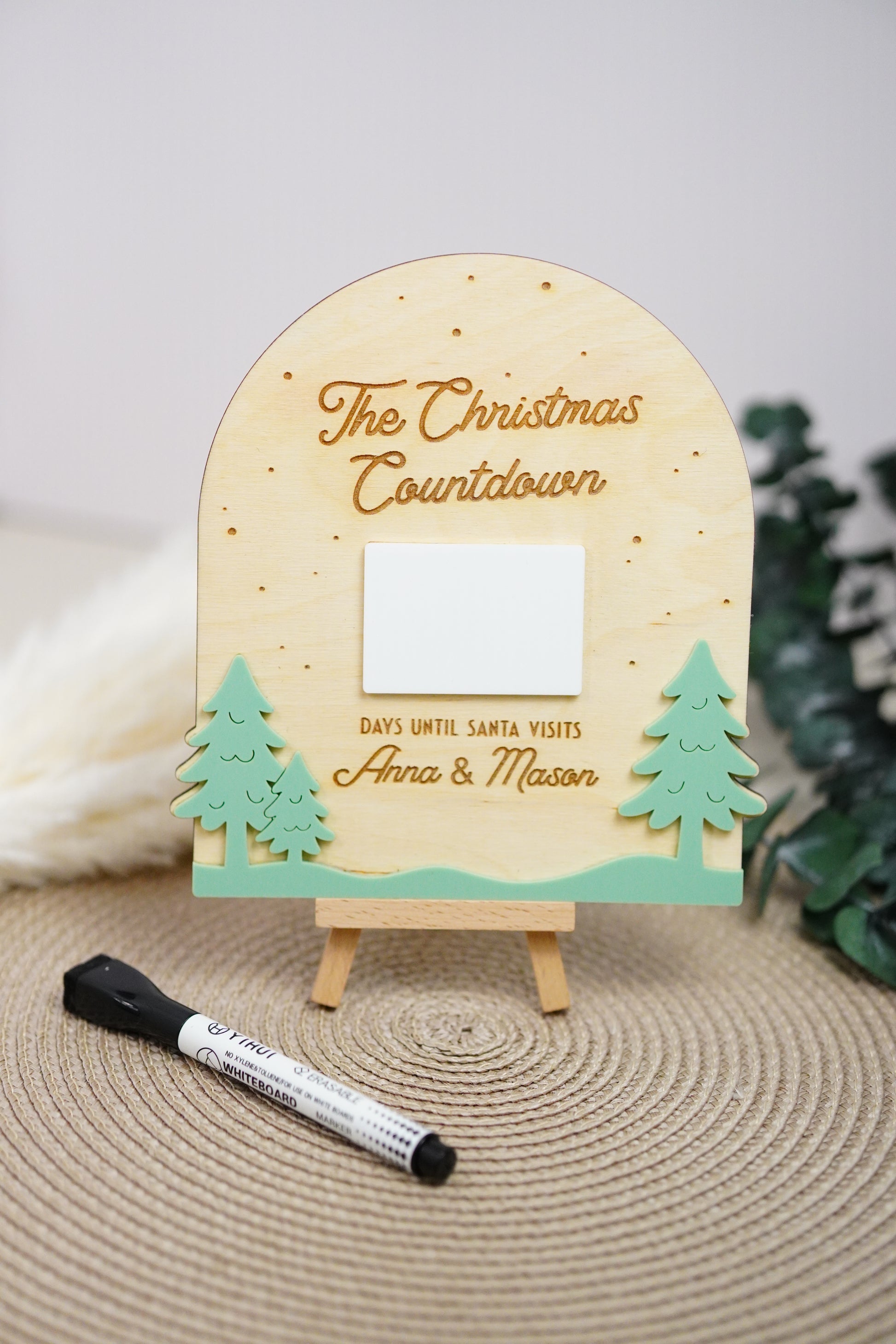 Personalized Christmas Countdown Sign